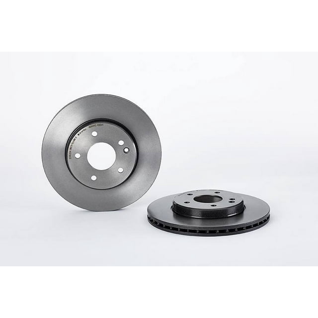 Brembo Brake Rotor 09486941C02 Vented; One Piece Design; Wheel Bolt Pattern 5 x 112 Millimeter; 154.3 Millimeter Hat Inside Diameter; 67 Millimeter Hub Diameter; Gray Cast Iron; Single