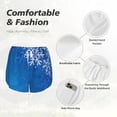 thumbnail image 4 of Disketp Blue Christmas With Snowflakes Women's Shorts Workout Shorts for Athletic Gym Running Shorts with Phone Pockets-X-Large, 4 of 7