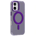 thumbnail image 2 of Magnetic Case for Apple iPhone 16, Compatible with Magsafe Ultra Slim Fit Rugged Hybrid Drop Protection Bumper Solid Color Case Cover for Apple iPhone 16, Purple, 2 of 6