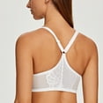 thumbnail image 2 of MELENECA Female Racerback Front Closure Unlined Underwire Bra for Women White 46F, 2 of 6