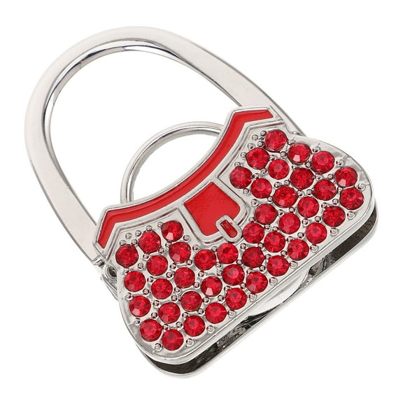 Minkissy Mini Luggage Hook Purse Hook Metal Red 1Pack For Women Offices