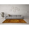 thumbnail image 3 of Ahgly Company Machine Washable Indoor Square Persian Yellow Traditional Area Rugs, 7' Square, 3 of 4