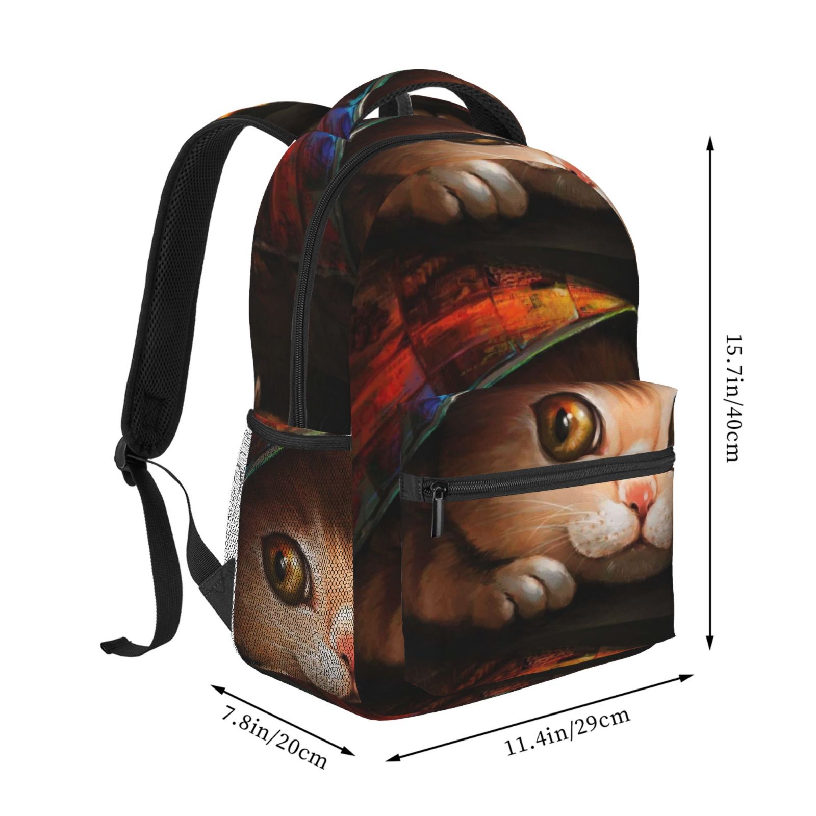 Xecao Animal Cat Backpack, a stylish and functional choice for both men and women, is the perfect basic bookbag for college, work, or travel