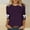 A255 Purple, variant on Xdegoge Womens Christmas Shirt Plus Size Crew Neck Bowknot 3/4 Length Sleeve Tops Xmas Tree Graphic Tees Family Merry Shirts Tunic Trendy Blouses Camisa De Navidad Para Mujer