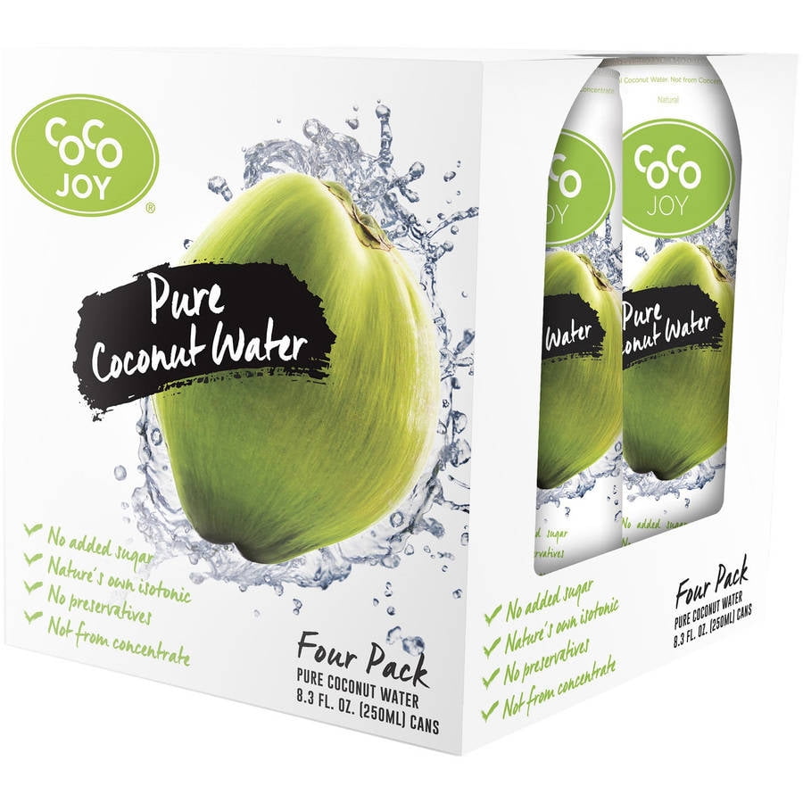 Is Coco Joy Coconut Water Healthy Coco Joy Pure Coconut Water, 8.3 Fl. Oz., 4 Count - Walmart.com
