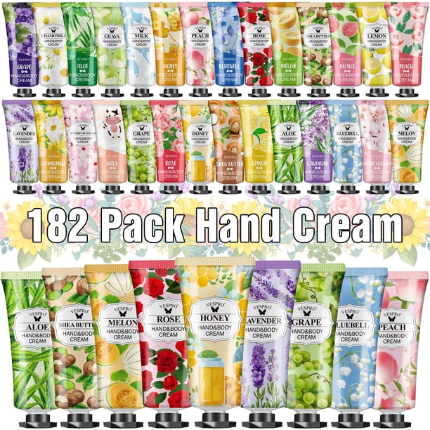 Set de crema de manos VESPRO, paquete de 182 unidades, para mujer, con 14 aromas