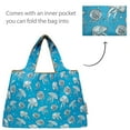 thumbnail image 5 of Wrapables Large Foldable Tote Nylon Reusable Grocery Bags, Jellyfish, 5 of 6