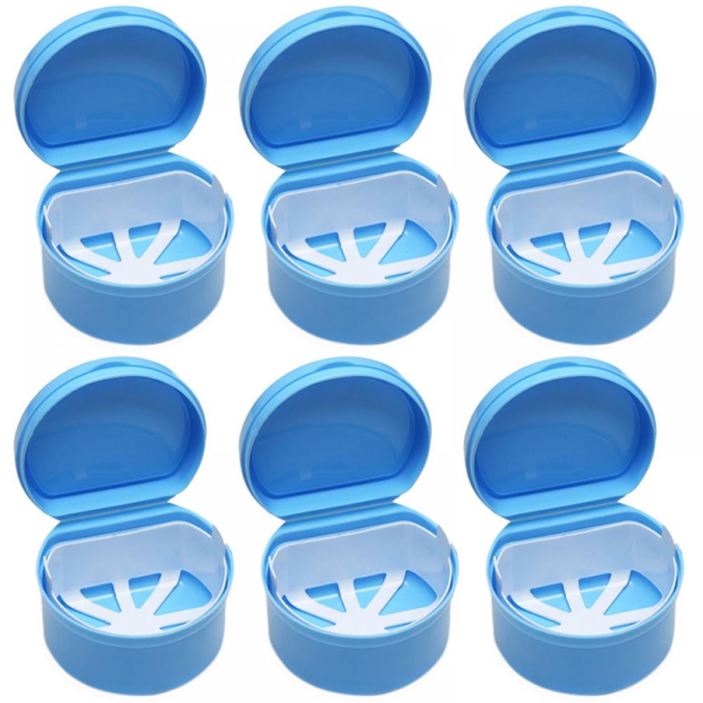 MOOSUP Denture Storage Box Case, Denture Bath Cup Holder, Soak