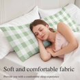 thumbnail image 6 of Sage Green Buffalo Check Body Pillow Cover 20x54, Farmhouse Plaid Modern Geometric Decorative Pillowcase with Zipper, Microfiber Pillow Protector, Soft Breathable Long Lumbar Pillowcases for Women, 6 of 9