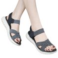 thumbnail image 1 of Sandalias Cuña Baja Zapatos para Planas Deportivas Punta Abierta Mujer, 1 of 9