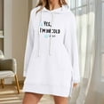 thumbnail image 2 of Miluxas Women's Hoodies Long Sleeve Pullover Letter Printed Drawstring Sweatshirt Hoodies with Pocket White L(L), 2 of 4