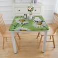 thumbnail image 3 of HAOXIT Print Tablecloth Floral Table Cloth Rectangle Green Flower Table Cover for Kitchen Dining Table Picnic Decoration Supplies 54''x54'', 3 of 7