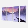 thumbnail image 2 of Winter River in Finnish Lapland - Modern Landscape Canvas Art, 2 of 3