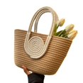 thumbnail image 3 of TIELUTT Home Textile Storage Rope Woven for Indoor and Outdoor Use and Decorative Tidy & Co Storage Heavy Duty Bags for Storage Small Cloth Bag Clothes Organizers for Folded Clothes Storage for Baby, 3 of 6
