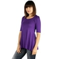 thumbnail image 3 of 24/7 Comfort Apparel Women's 3/4 Sleeve Tunic, 3 of 3