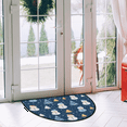 thumbnail image 2 of CURLYOOT Christmas Half Round Door Mat, Indoor Outdoor Entrance Rug, Snowman Semi Circular Area Rug, Non Slip Washable Absorbent Doormat, Laundry Room Rug 24'' x 36'', 2 of 7