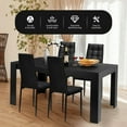 thumbnail image 4 of Gymax 5pcs Dining Set Wood Table and 4 Fabric Chairs Home Kitchen Modern, 4 of 10