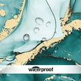 thumbnail image 5 of Abstract Marble Shower Curtain, Turquosie Marble Shower Curtain for Bathroom Décor with 12 Metal Hooks, Luxury Modern Waterproof Bath Accessories Set, 72 x 72, 5 of 6