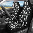 thumbnail image 2 of POLERO Wrap Around Fit Car Seat Cover for Auto, Nonslip Breathable Car Front Seat Cover Polyester Fabric Two Pack, Black Floral Lattice, 2 of 9