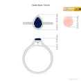 thumbnail image 6 of ANGARA Natural Pear-Shaped Sapphire Halo Engagement Ring in 14K White Gold for Women (Size-7x5mm) | September Birthstone, Birthday, Anniversary, Jewelry Gift for Women | Natural Blue Sapphire Ring, 6 of 11