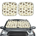 thumbnail image 2 of Balery 2 Piece Chicken Cartoon Car Windshield Sun Shade|Foldable Front Windshield Shade for Car Front Window for Most Sedans SUV Truck-Small, 2 of 7
