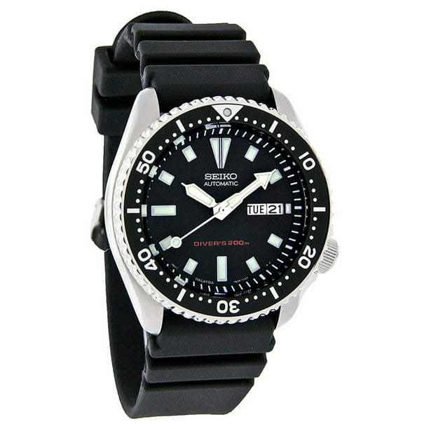 Seiko Men's Divers Day/Date Black Rubber Band Automatic Watch SKX173 -  