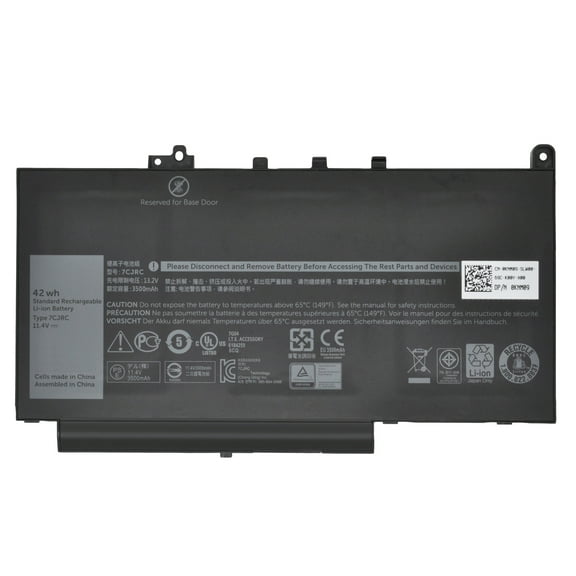 New 7CJRC Laptop Battery For Dell Latiude 12 E7270 E7470 Series Notebook KNM09 21X15 V6VMN 11.4V 42Wh