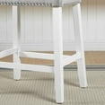 thumbnail image 4 of Roundhill Furniture Morovo Velvet Counter Height Stools Saddle Seats, Set of 2, Gray, 4 of 7