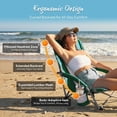 thumbnail image 2 of Simenmax Low Beach Chair – Folding Camping Chair for Adults, Low Profile Lawn Chair with Cup Holders for Outdoor, Travel, Concerts, Beach,Blue, 2 of 6