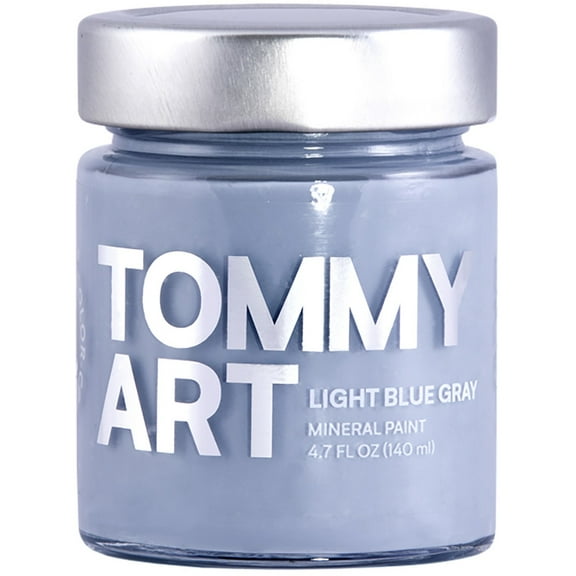 Tommy Art Chalk-Based Mineral Paint 140ml-Light Blue Gray