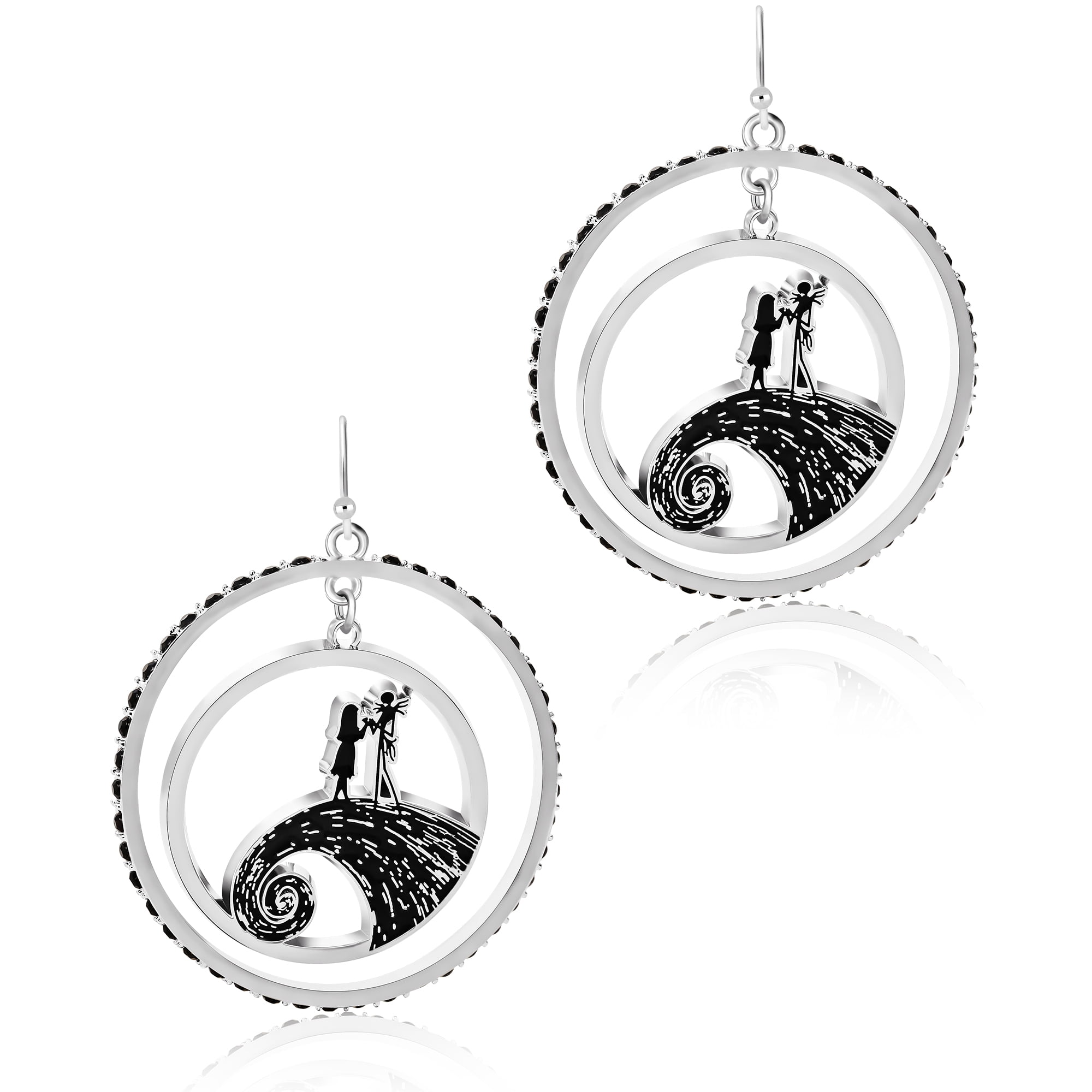 Disney Women's Nightmare Before Christmas Fashion Crystal Drop Earrings