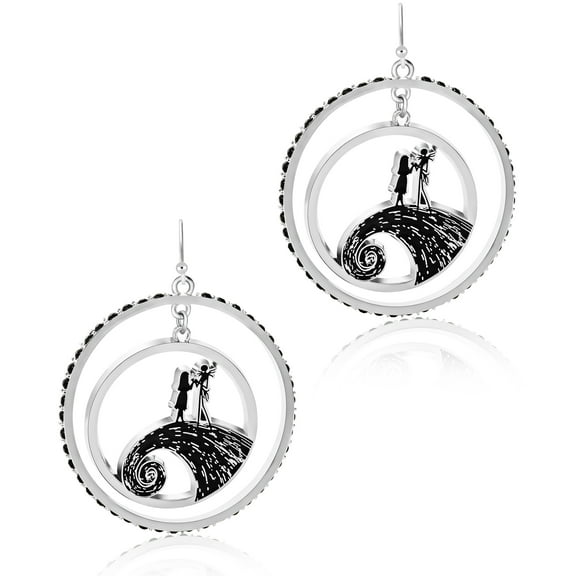 Disney Women's Nightmare Before Christmas Fashion Crystal Drop Earrings