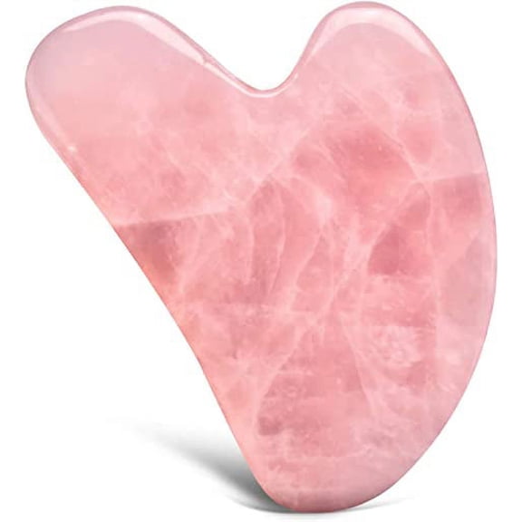 SereneLife Heart-Shape Scraping Face & Body Crystal Jade Stone Massager Trigger Point Treatment