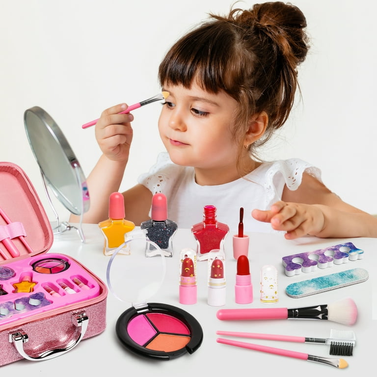 Kids Makeup Kit For Girls, Real Washable Makeup Toy For Little Girl  Princess Play Make Up Birthday Gift Toy For Toddler Kid Girls Children Age  4 5 6