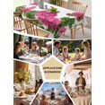 thumbnail image 5 of Pink Spring Floral Table Cloth, Waterproof Tablecloth for Rectangle Tables, Butterfly Farmhouse Reusable Washable Fabric Table Cover for Restaurant Kitchen Dining Tables 52"x70" Watercolor Flowers, 5 of 9