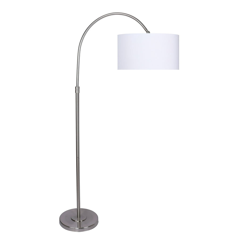 Grandview Gallery 63.5" Modern Brushed Nickel Arc Floor Lamp with