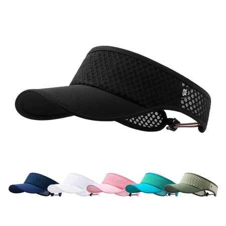 Sports Sun Visor Hats Adjustable Wide Brim Lightweight Breathable UV Protection Sun Hat for Men Women Fishing Tennis_1PC