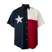Tiger Hill Men's Texas Flag Twill Shirt Short Sleeves