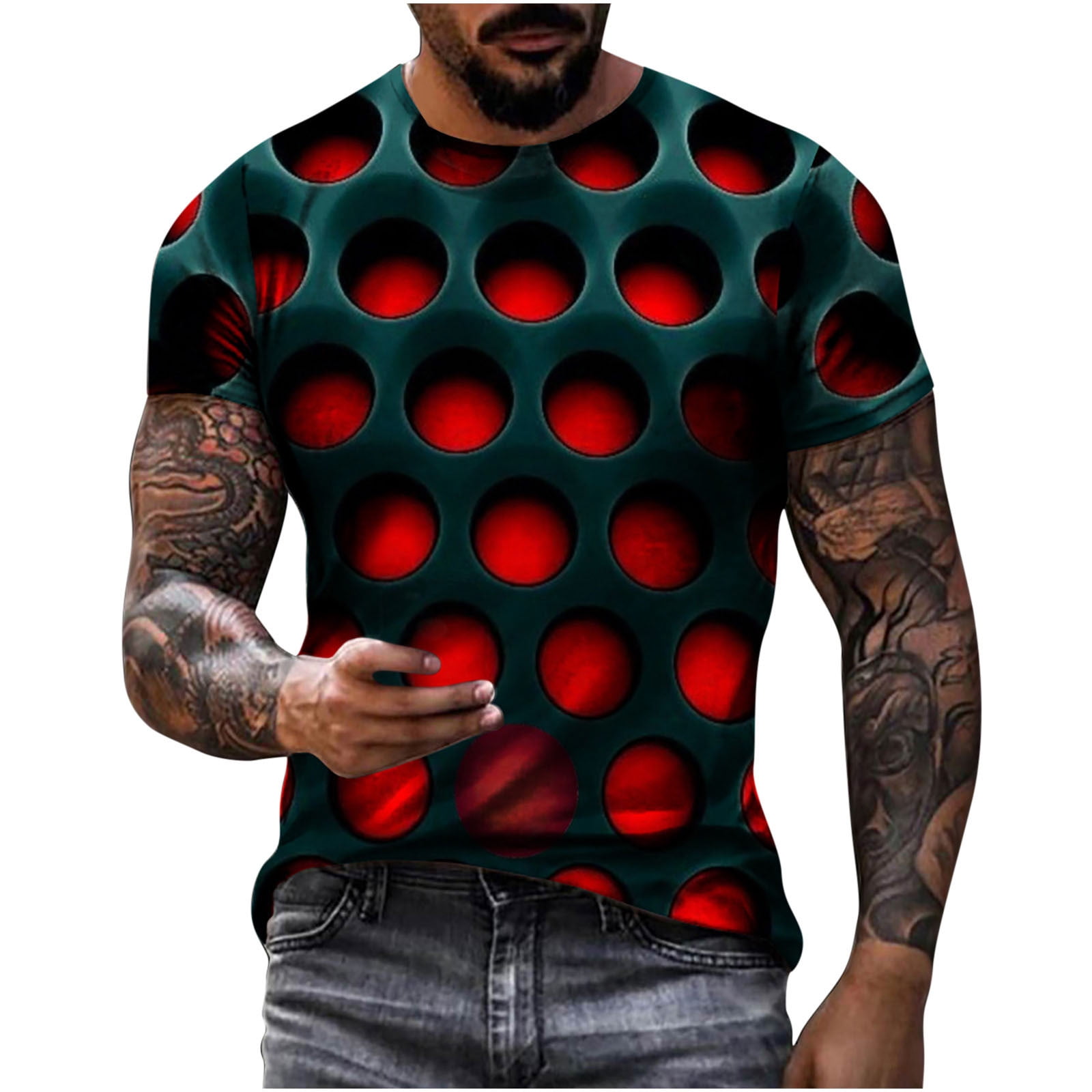 Mens Long Sleeve Shirt Mens Unisex Daily T Shirt 3D Print Graphic