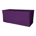 thumbnail image 1 of LA Linen TCpop-fit-96x48x30-PurpleP23 4.3 lbs Polyester Poplin Fitted Tablecloth, Purple, 1 of 4