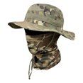 thumbnail image 2 of Camuflaje Pesca Ancho Ancha Balaclava Set Hombres Al Aire Libre Sunshade Boonie Taple (CP), 2 of 9