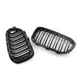 thumbnail image 3 of Par De Rejillas Delanteras De Coche Negras Brillantes, Vallas Dobles, Rejillas De Carreras De Estilo De Coche Para Bmw F20 F21 1 Series 2015-2016 Scienceny VI007169-00, 3 of 7