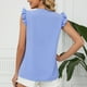 thumbnail image 4 of Tops de encaje con cuello en V para mujer,Tops de encaje con cuello en V para mujer Blusa de gasa con cuello en V para mujer Rendimiento finamente afinado, 4 of 6