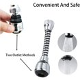 thumbnail image 4 of Tubos de extensión de aireador de grifo de 2 piezas, tubo de grifo giratorio de 360 °, accesorios de grifo, grifo de cocina giratorio de ahorro de agua, para la mayoría de los grifos de cocina y baño Kuyhfg Bienvenido a Kuyhfg, 4 of 5