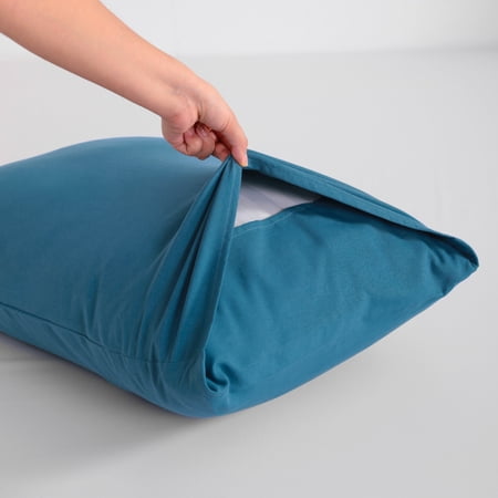FLXXIE 2 PACK 100% BRUSHED MICROFIBER BODY PILLOW COVERS, ULTRA SOFT AND COZY FULL BODY PILLOWCASES FOR ADULTS, 20″ X 54″, SLATE BLUE (NOT INCLUDE BODY PILLOW)
