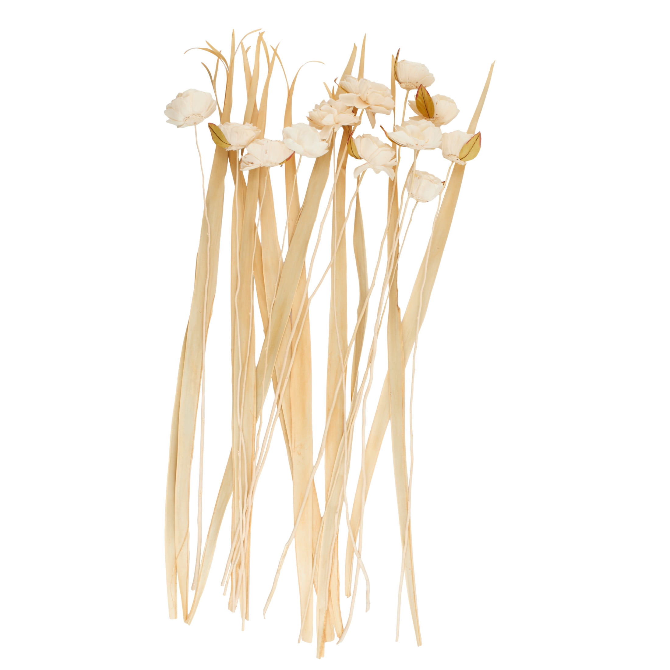 49" Tall Dried Plant Natural Foliage Bouquet with Flower Petals and Leaves, by DecMode