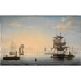 thumbnail image 3 of Lane, Fitz Henry 18x13 Black Modern Framed Museum Art Print Titled - Harbor of Boston with the City in the Distance, 3 of 5