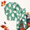 thumbnail image 6 of NOEGOEU Toddler Halloween Pajamas Kids Boys Girls Long Sleeve Top and Pants Sleepwear Set (Green,7-8 Years), 6 of 8