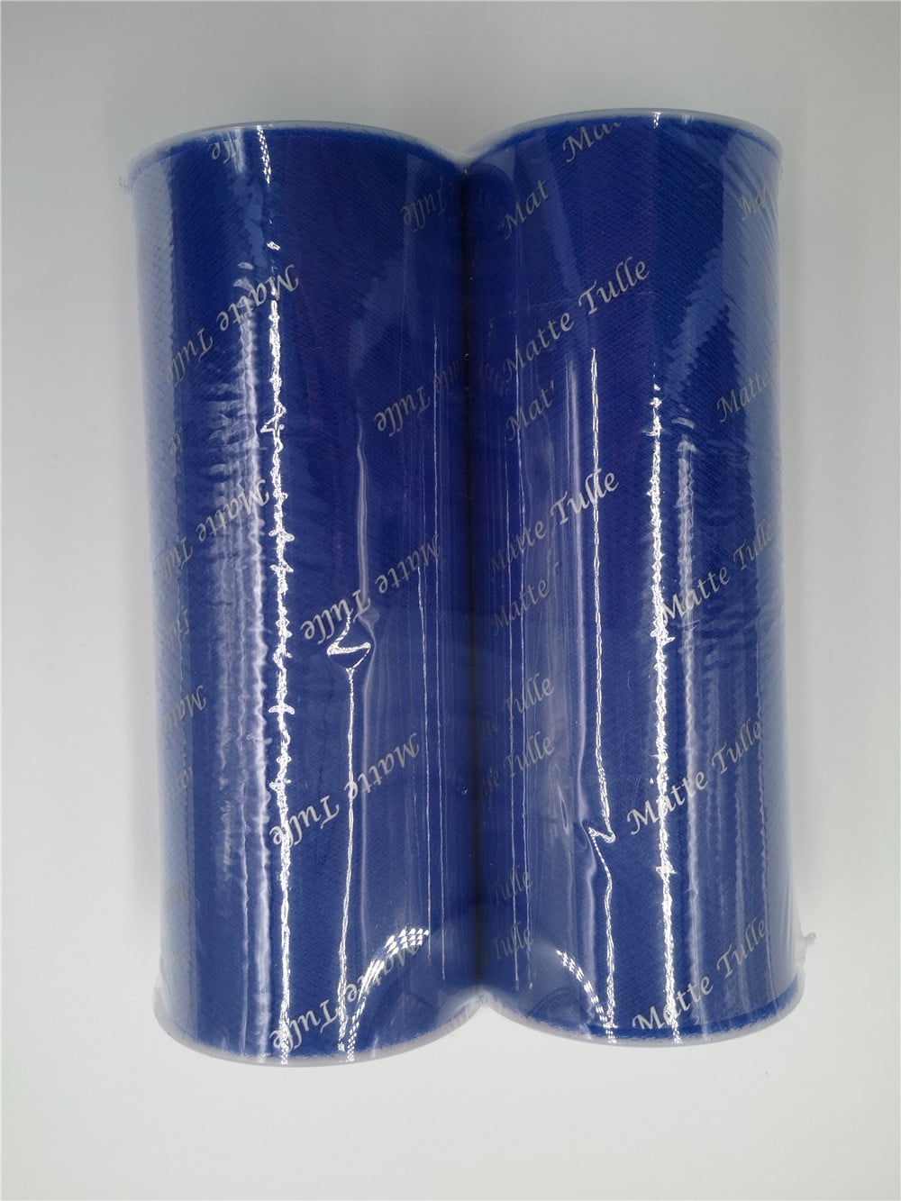 (2 pack) Fuzhou 6"*25yd matte tull fabric royal blue,100% polyester, by the bolt