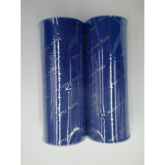 Fuzhou 6"*25yd matte tull fabric royal blue,100% polyester, by the bolt